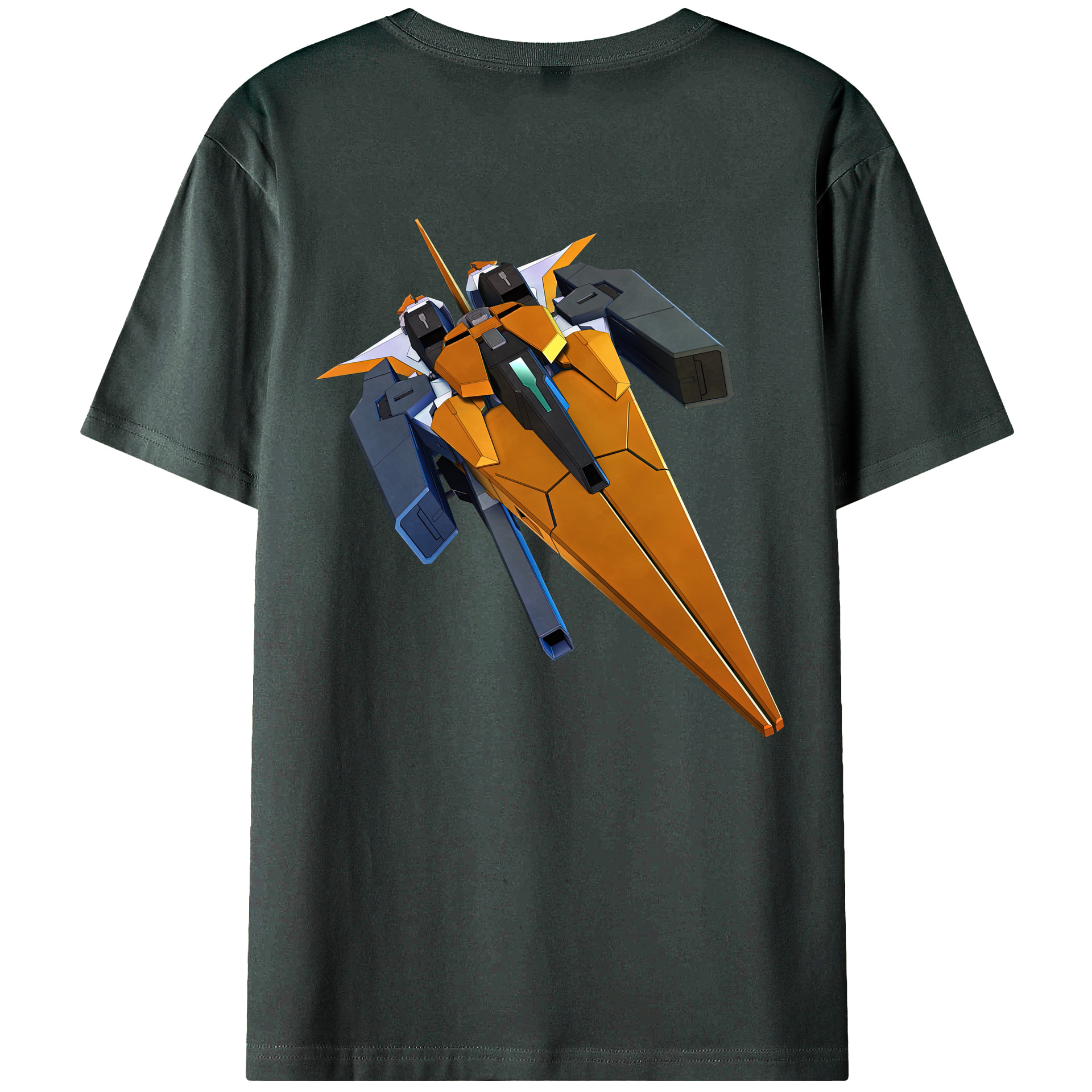（画像用） 機動戦士ガンダム Mobile Suit Gundam 綿100％ メンズ半袖Tシャツ（バックプリント） 通気性
